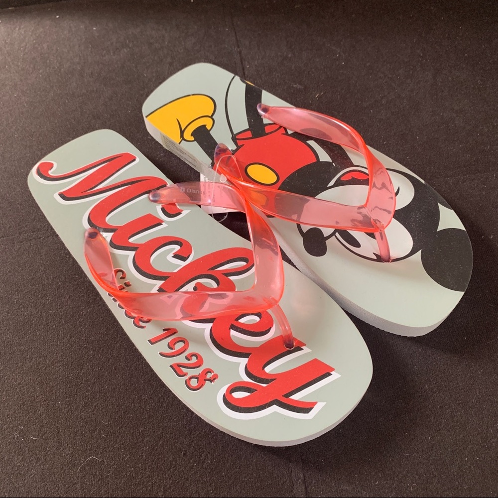 Vintage NWT Mickey Mouse Flip Flops Walt Disney 7